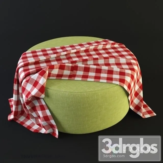 Fabric Pouf 5 3D Model Free