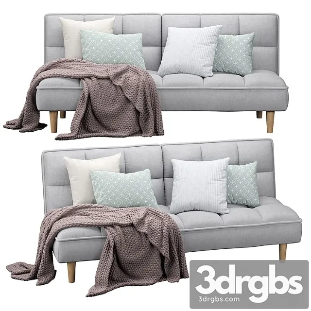 Fabric sofa bed 2 3D Model Free