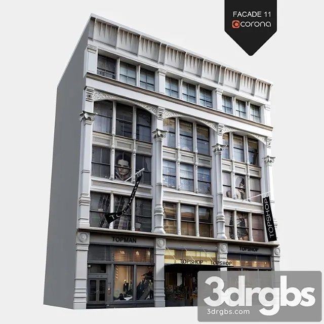 Facade 11 Topshop 3D Model Free