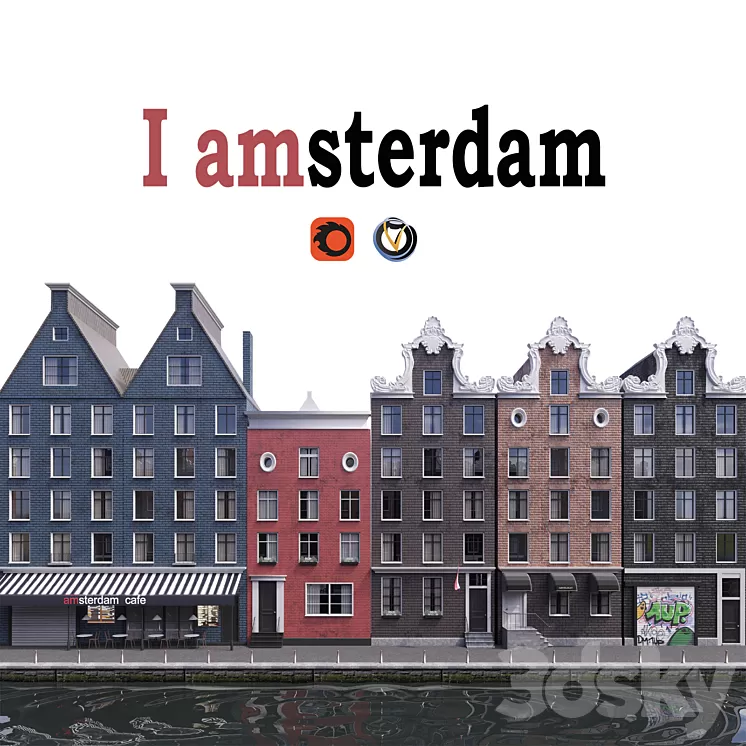 Facade Amsterdam 3D Model