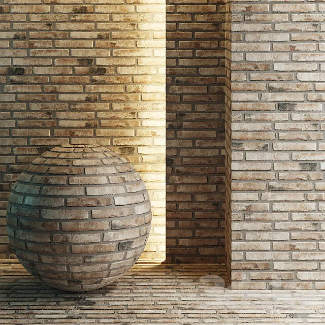 Facade brick 3D Model
