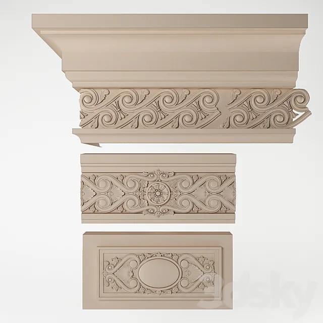 Facade elements 3D Model