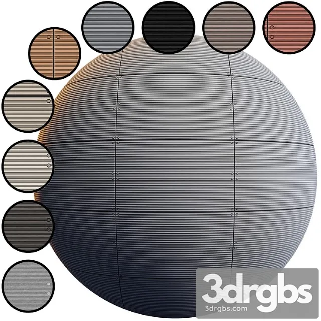 Facade Panel Linea Equitone 10 Color Pbr Seamless 4k 3D Model Free