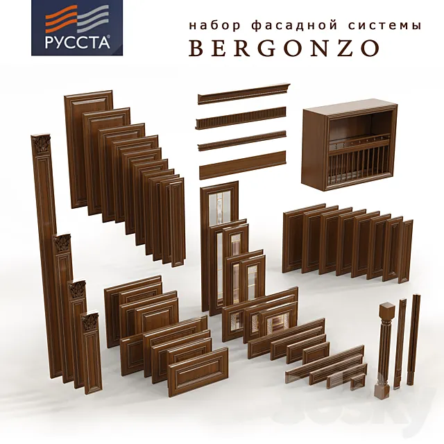 Facade systems for kitchens and furniture Bergonso 3D Model