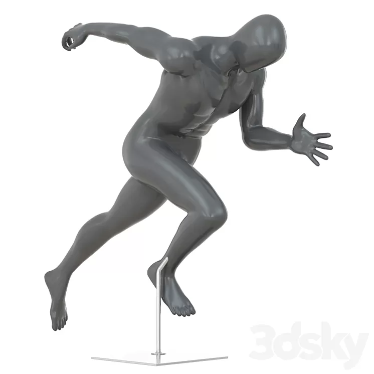 Faceless running mannequin 79 3D Model