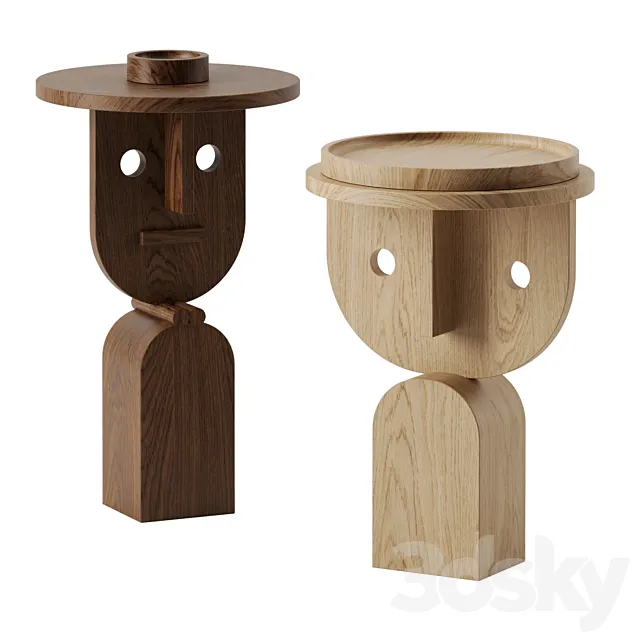 FACES side tables by Sancal 3DModel