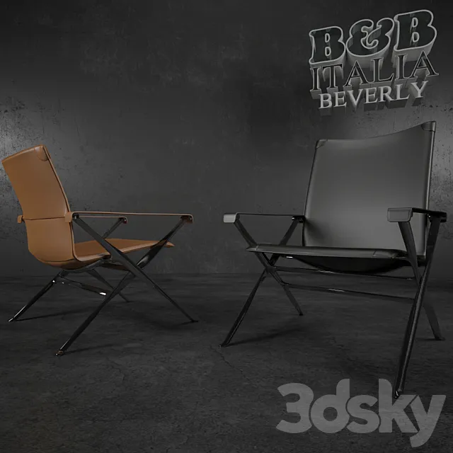 Factory B & B ITALIA chair Baverly 3D Model