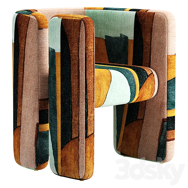 Fairfax Chair - Left Hand Facing 3D Model