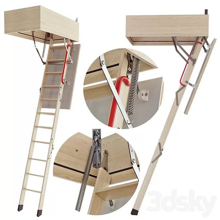 Fakro lwk ladder 3D Model