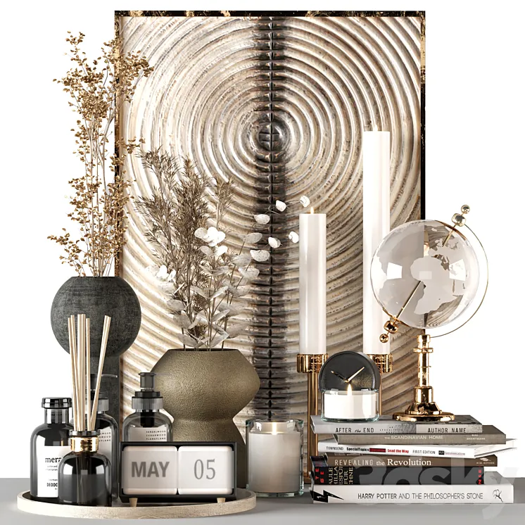 Fall decorative set 1st-fall 3D Model Free Download
