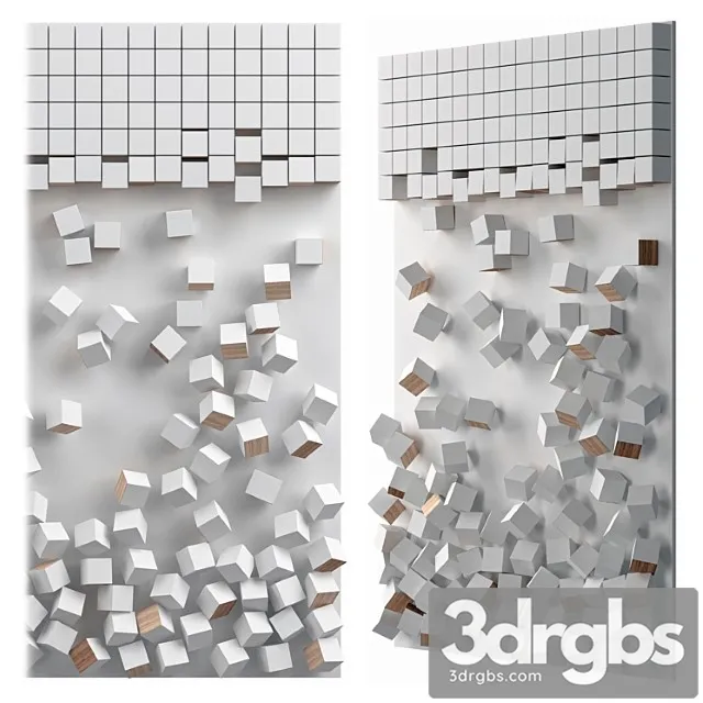 Falling Cubes 3D Model Free