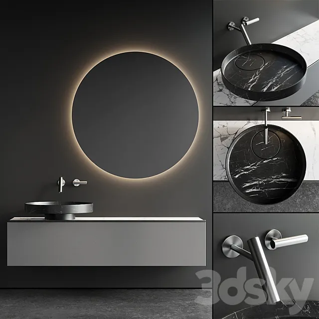 Falper Eccentrico Vanity Unit Set 1 3D Model