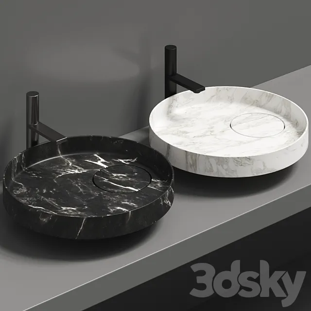 Falper Eccentrico Washbasins 3D Model