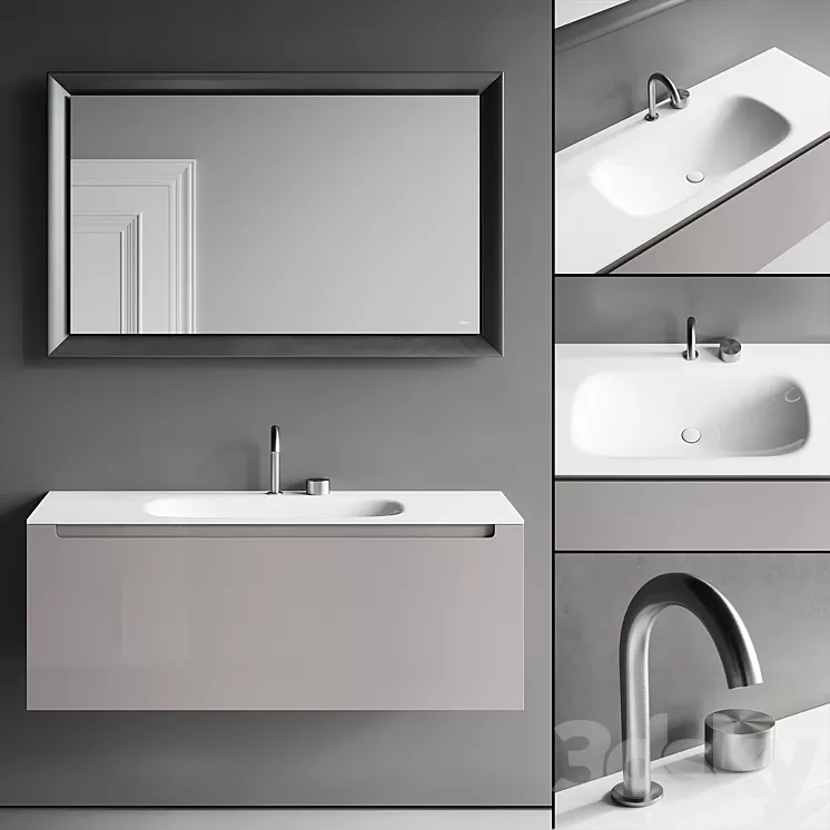 Falper Edge Vanity Unit Set 2 3D Model