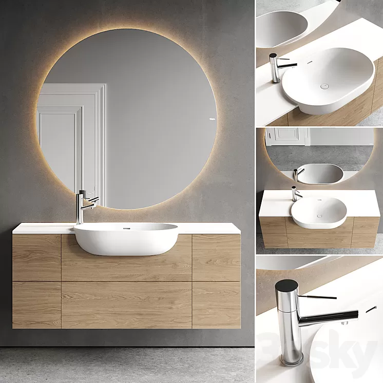 Falper Viaveneto Soft Vanity Unit Set 2 3D Model