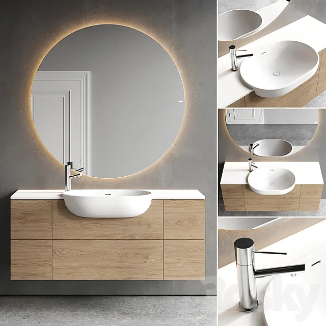 Falper Viaveneto Soft Vanity Unit Set 2 3DModel
