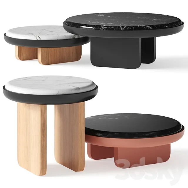 Falsasquadra Euridice & Nereide & Eco Coffee Tables 3DModel