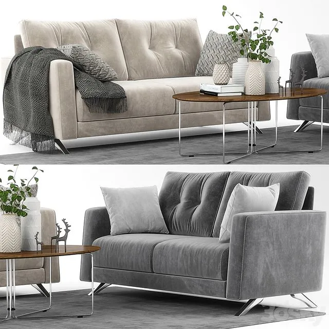 Fama Bari sofa set 3D Model