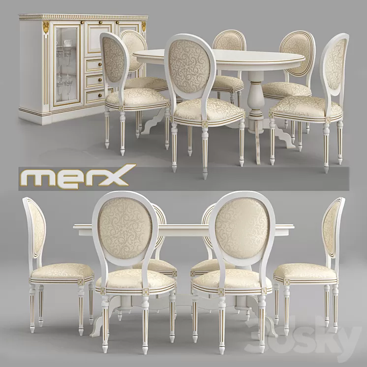 Family Dining Merx Orhidea 3D Model