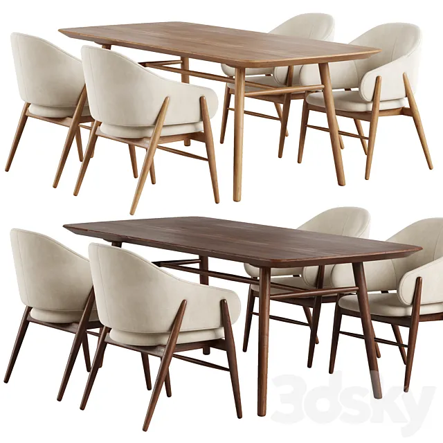 Family Look Chair. Table Aarhus Deephouse 3DModel