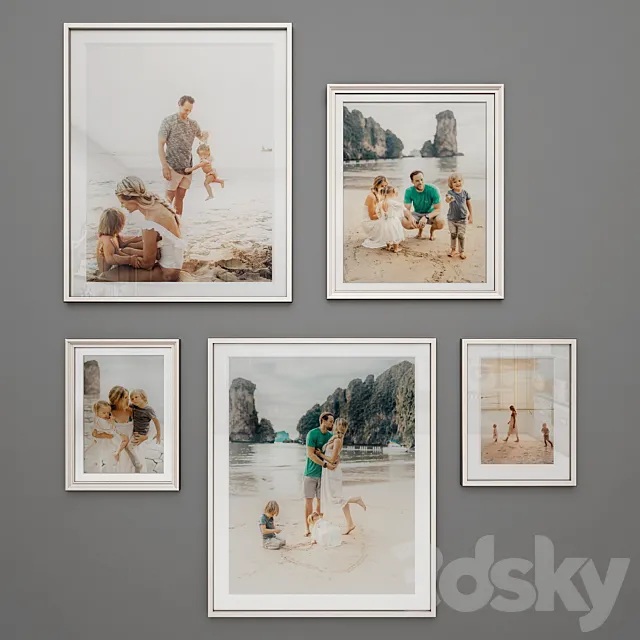 Family photo set 3D Model
