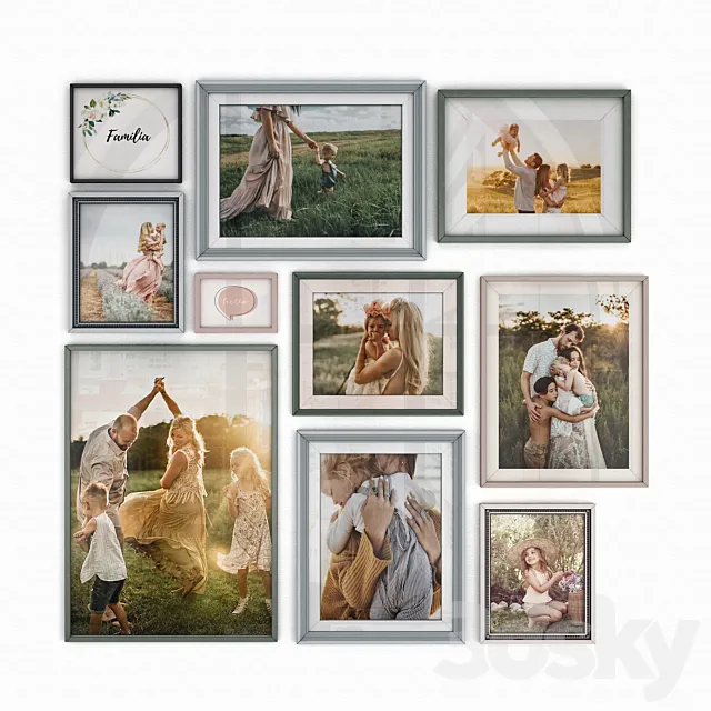 Family photo set 7 3D Model