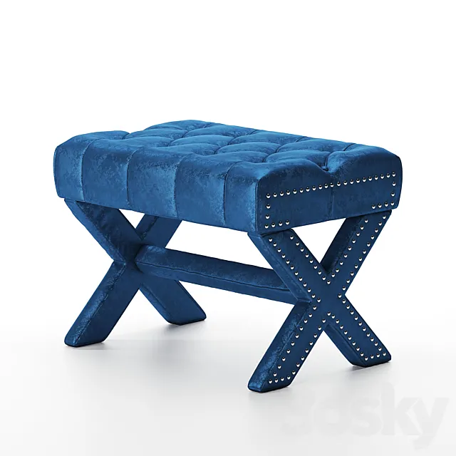 Fantastic X Bench Ottoman 3D Model
