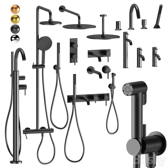 Fantini Nostromo sanitary ware set 3D Model