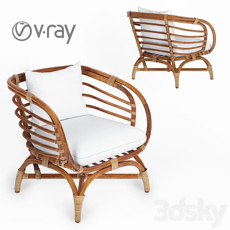 Farah armchair 3D Model Free