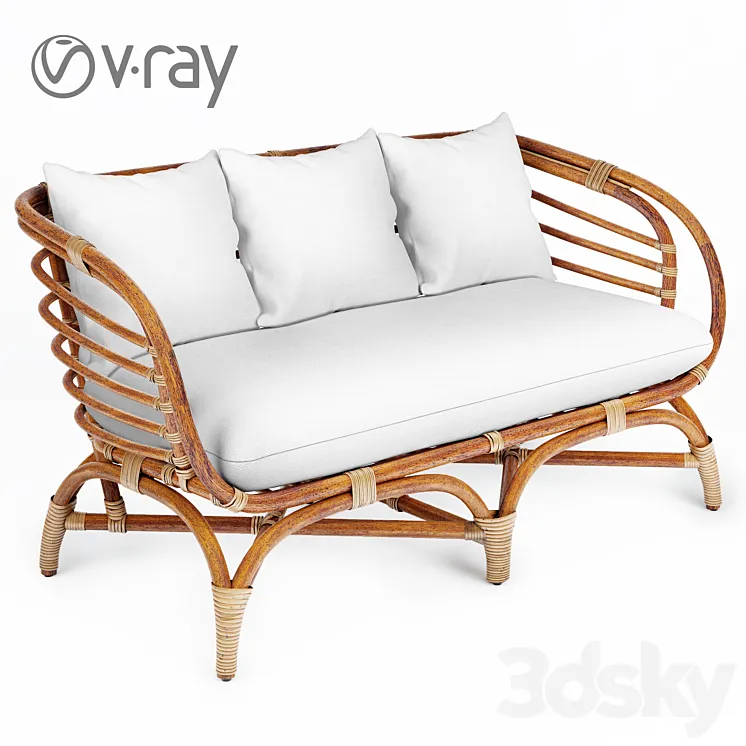 Farah sofa 3D Model Free