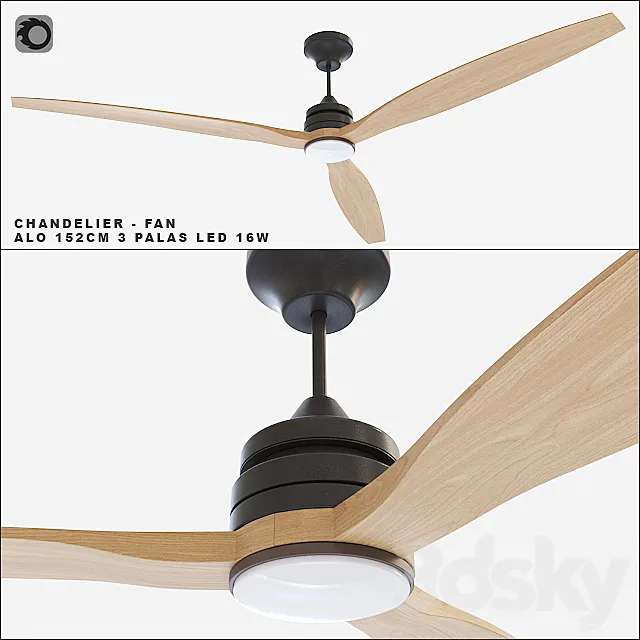 Faro Barcelona – ceiling fan ALO 152CM 3DModel