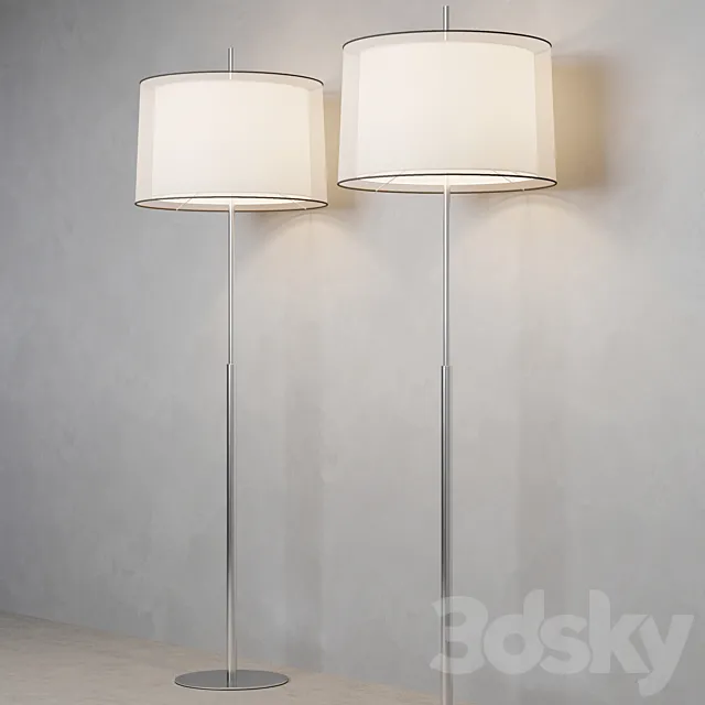 Faro SABA Matt nickel floor lamp 3DModel