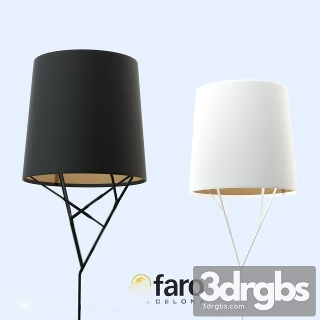 Faro Tree Floor Lamp Black White 3D Model Free