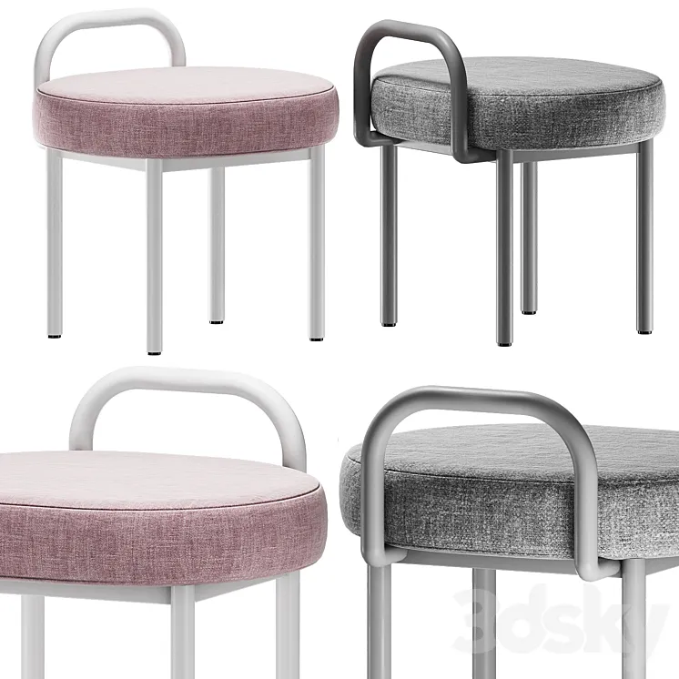 fashion design pouffe 3D Model Free