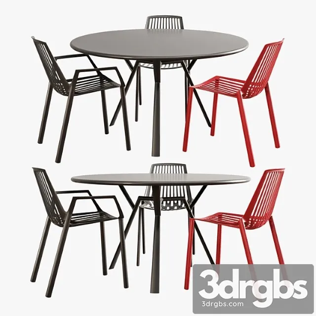 Fast Dining Set Rion Radice Quadra 3D Model Free