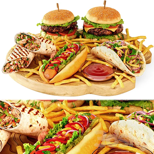 Fast Food 3D Model