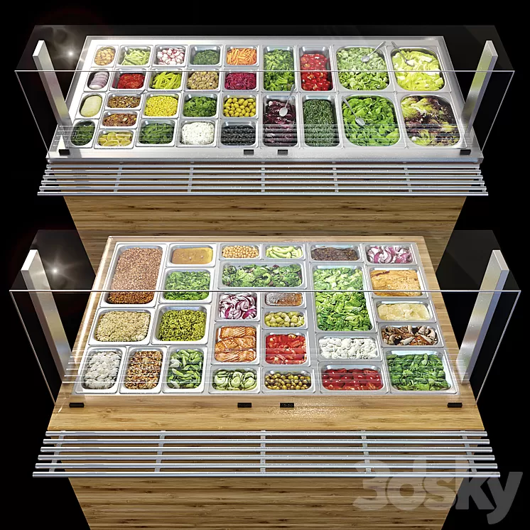 Fast Food Line 2 3D Model