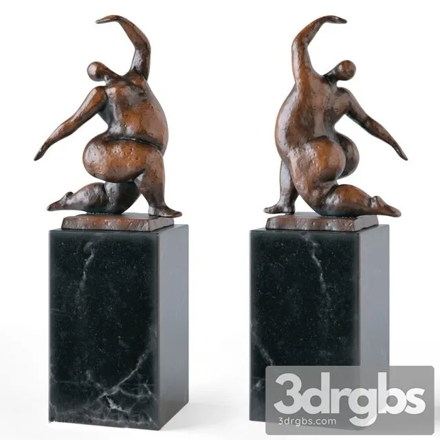 Fat Lady Statue 3D Model Free