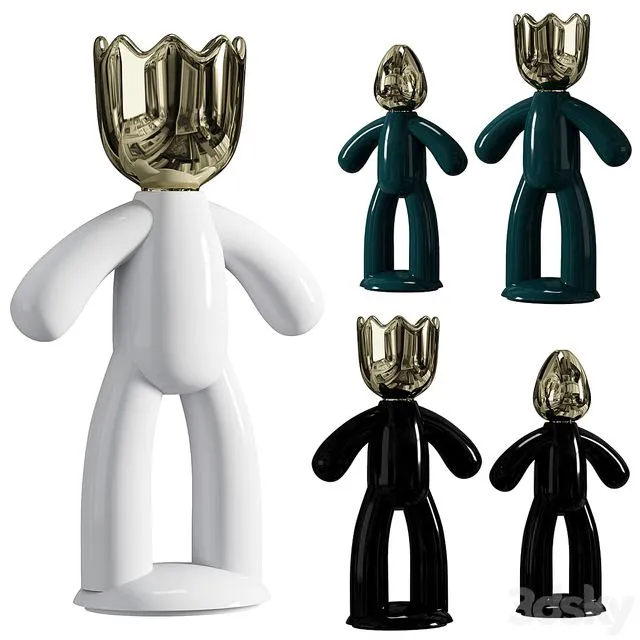 Father Son White Decor 3D Model