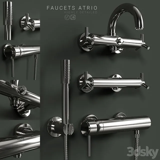 Faucets Grohe Atrio 3 3D Model