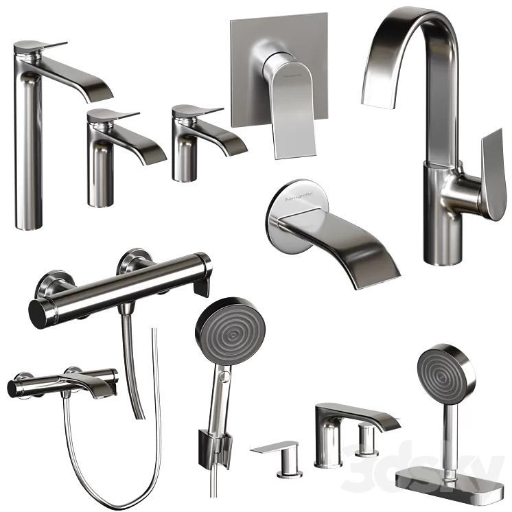 Faucets shower heads Hansgrohe Vivenis 3D Model Free