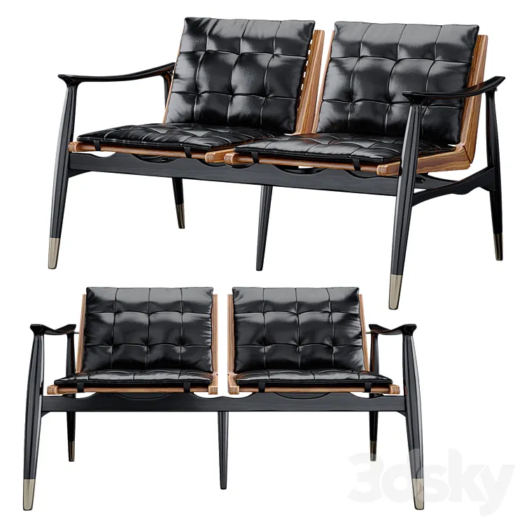 Faustine Furniture Bonna Sofa 3D Model Free