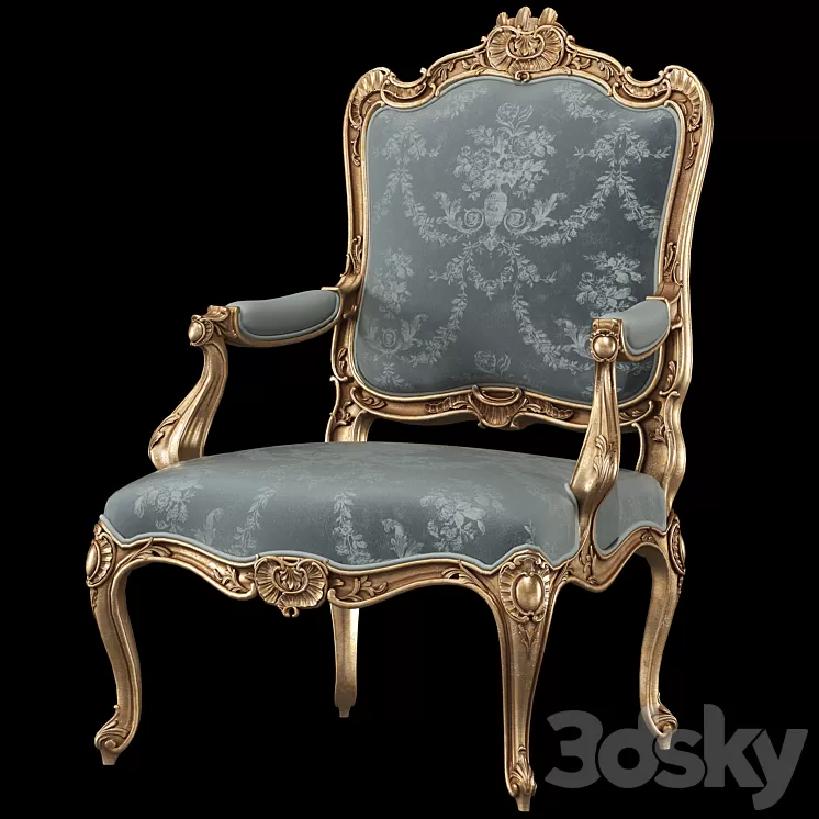 Fauteuil a la reine armchair 3D Model Free