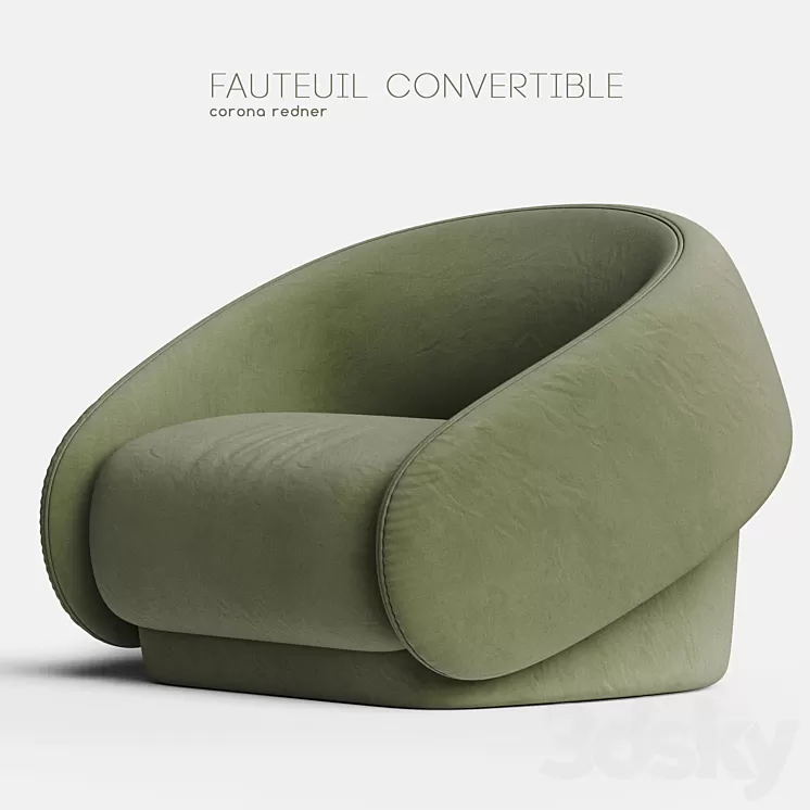 FAUTEUIL CONVERTIBLE ARMCHAIR 3D Model