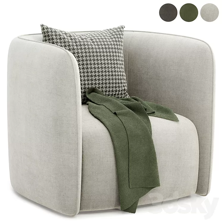 Fauteuil Coso armchair 3D Model Free