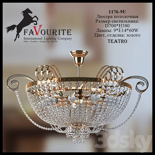 Favourite chandelier 1176-9U 3DModel