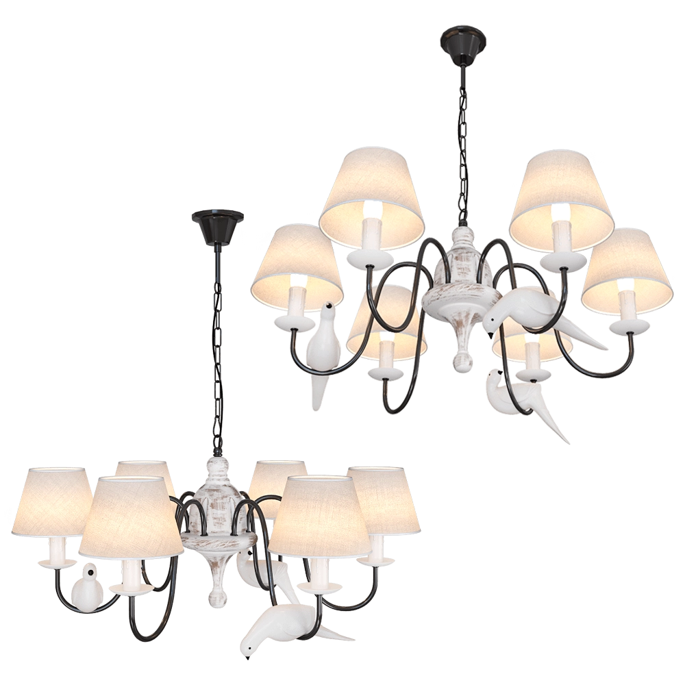 FAVOURITE - Chandelier Birds 1594-6P 3D Model