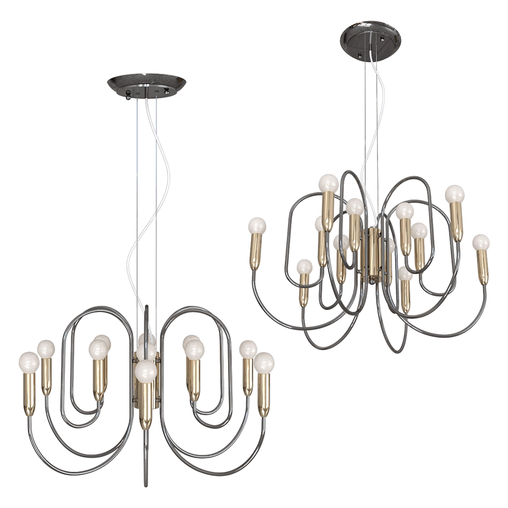 FAVOURITE - Chandelier Drolling 1676-12P 3D Model