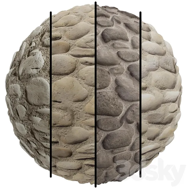 FB371 stone Facade coverings SASSO DI FIUME | 4MAT | PBR | Seamless 3D Model