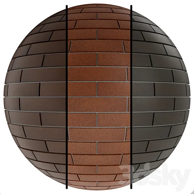 FB41 Clean antique brick texture | PBR | 3 MAT | 4K 3D Model